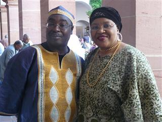 Cat. Philip Apenteng and Mrs. Astrid Kabuya from Zaire during the Pfingst Festival.